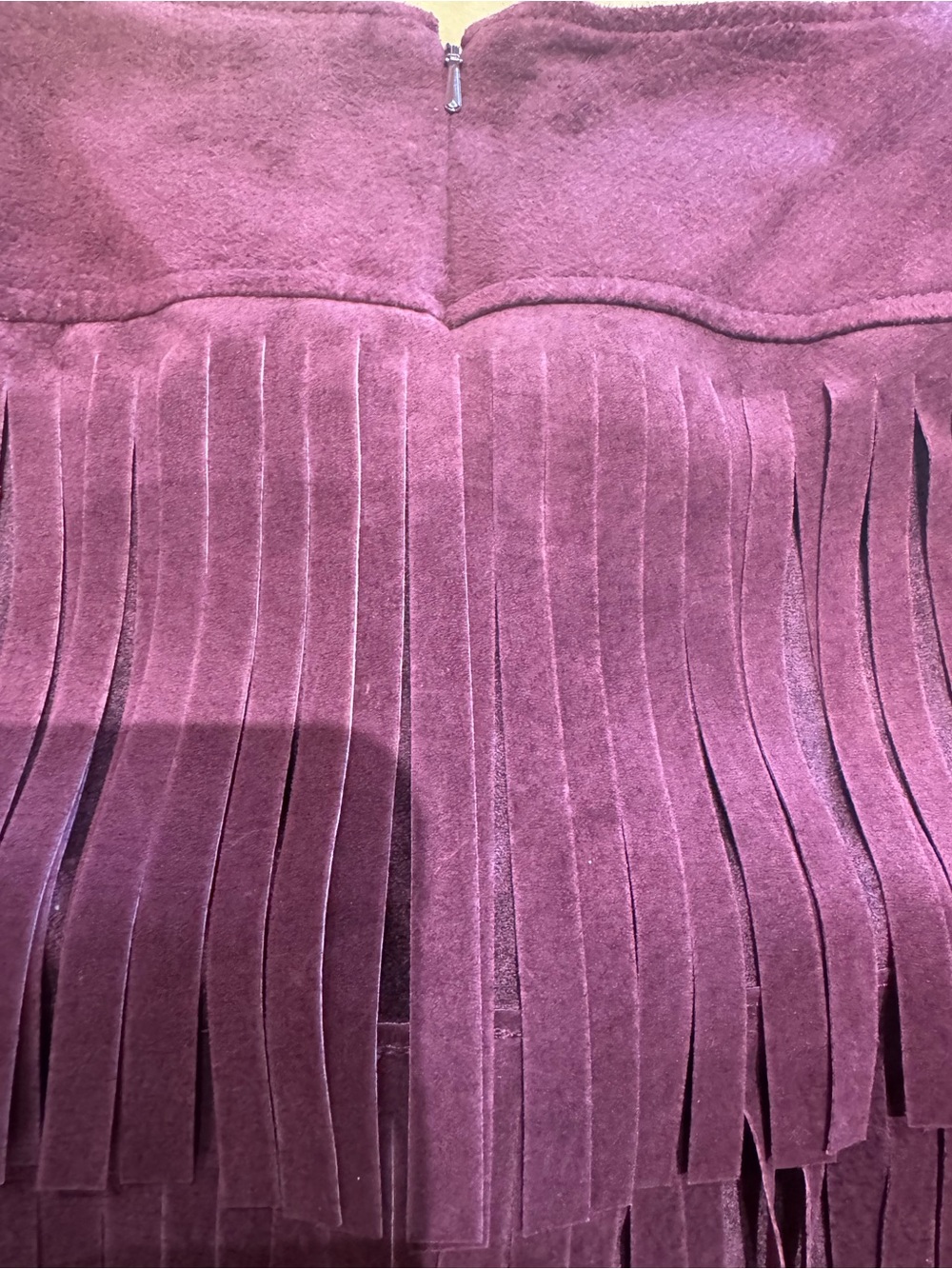 PRICE DROP: NWOT, WORTH,8, lined, MERLOT LAMBSKIN SUEDE SKT (pairs w/MERLOT VEST